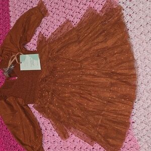 JessaKae Terracotta Long Sleeve Dress 12-18 M